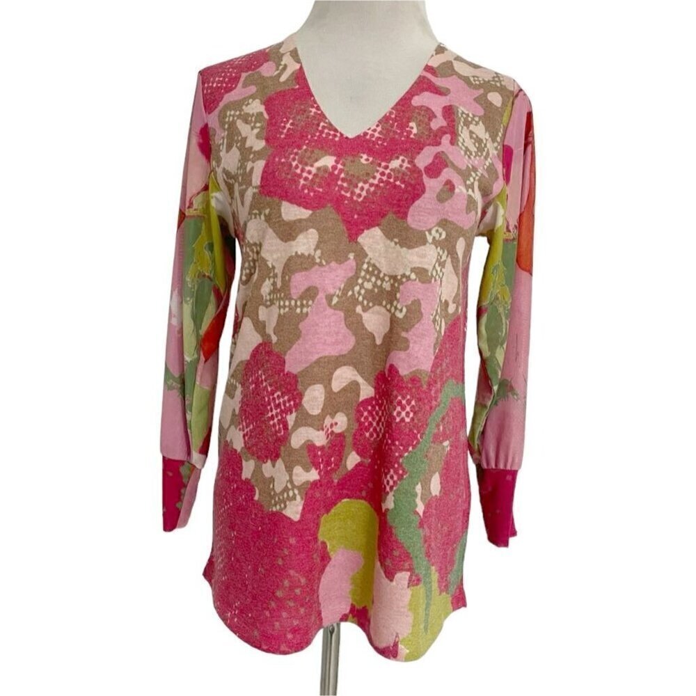 Atelier 5 by Gozde Yilmaz Size Small  Top Blouse Abstract Art to Wear